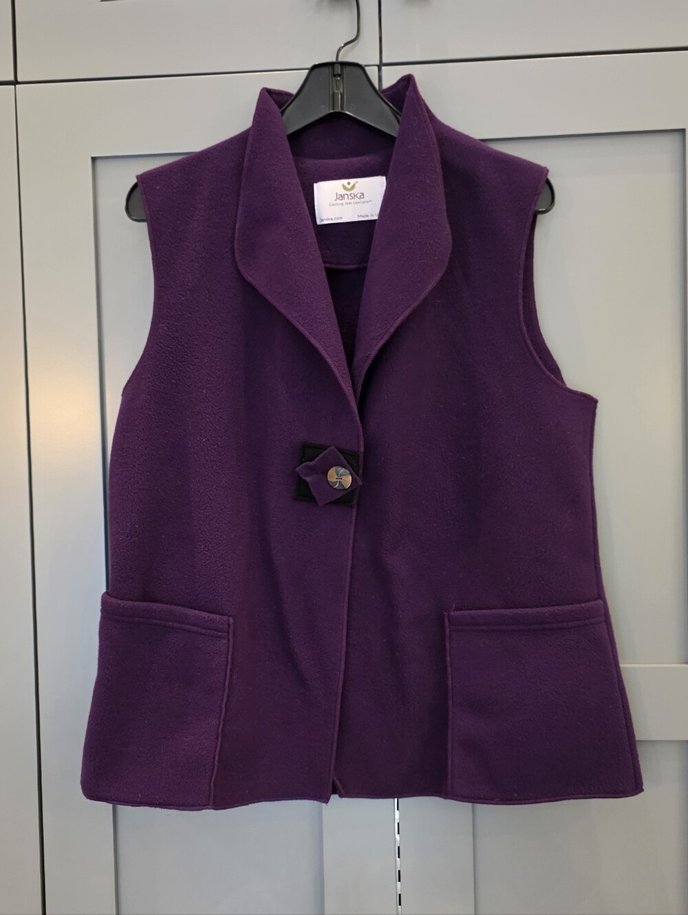 Y2K Janska USA MADE Polartec Fleece Sleeveless Vest Women’s M Artsy Lagenlook